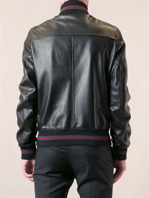 mens black gucci windbreaker|gucci bomber jacket men's.